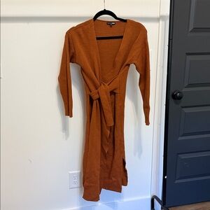 Women's brown Knit wrap Dress